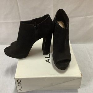 Aldo Black Peep Toe Heels Size 9